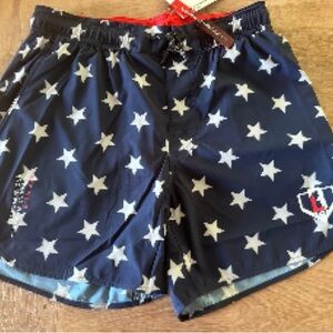 Kids Star-Patterned Navy Shorts